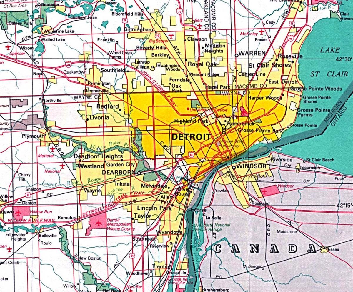வரைபடம் Detroit