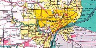 வரைபடம் Detroit