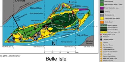 வரைபடம் Belle Isle Detroit