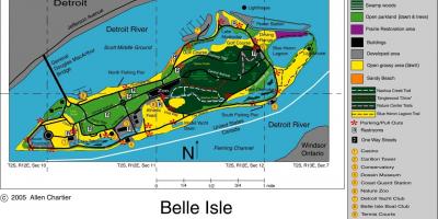 வரைபடம் Belle Isle Detroit